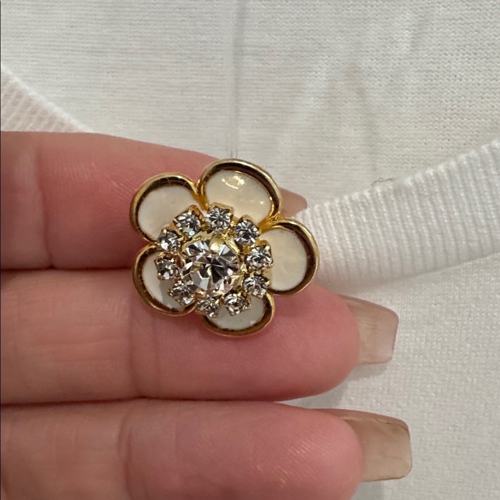 Dolce & Gabbana D&G jewel button Logo Short Sleeve Shirt Tops Women size 36 - Picture 6 of 10